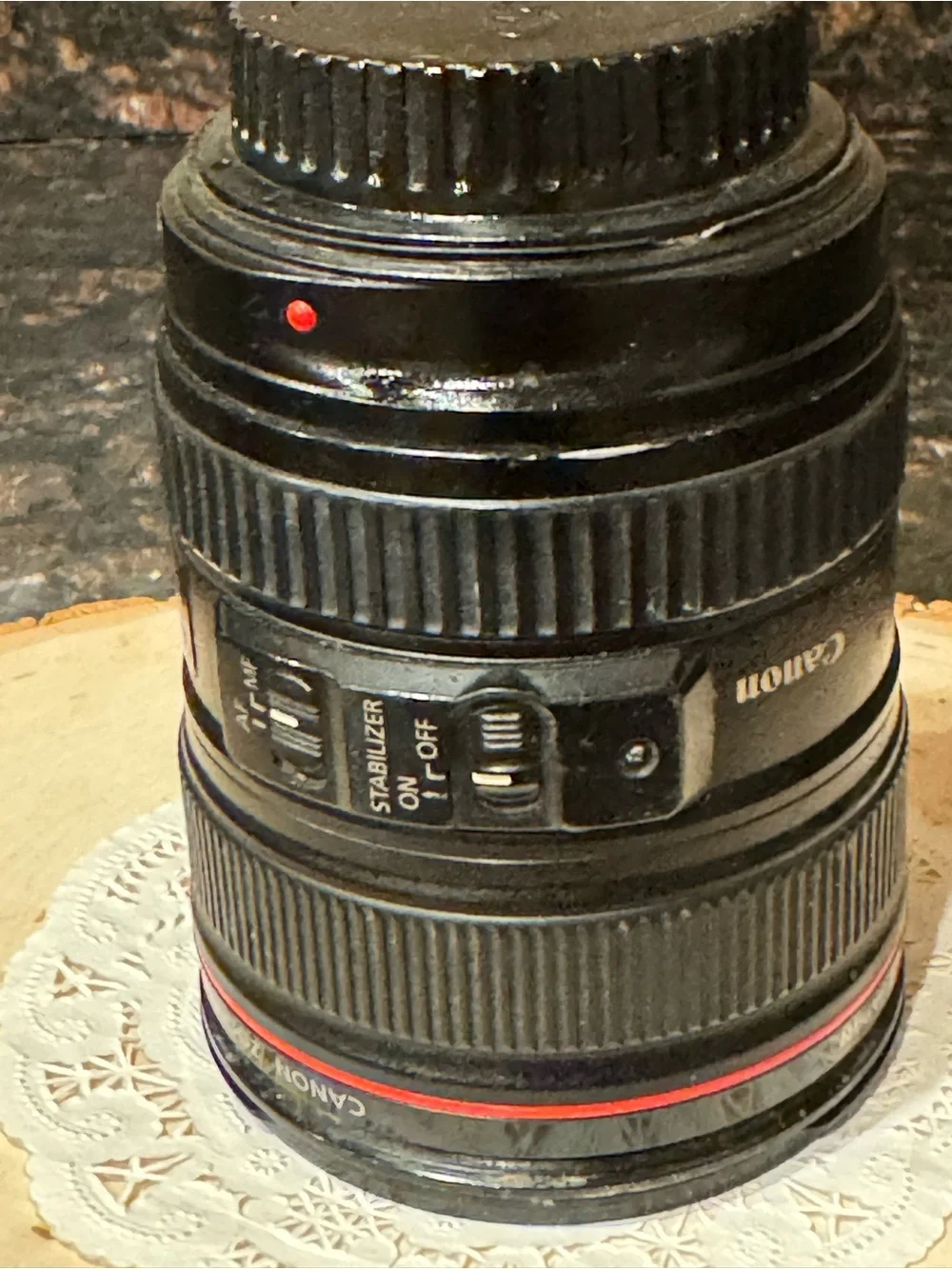 Canon 24-105mm f/4 L IS USM Lens - Black with Red Accent